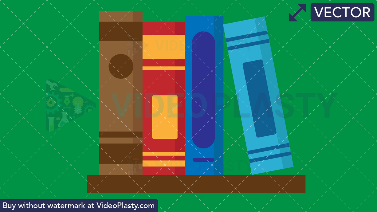 Books Flat Icon Vector Clipart