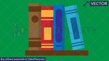 Books Flat Icon Vector Clipart
