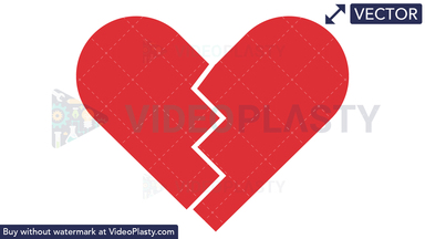 Broken Heart Vector Clipart