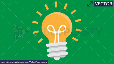 Bulb Flat Icon Vector Clipart