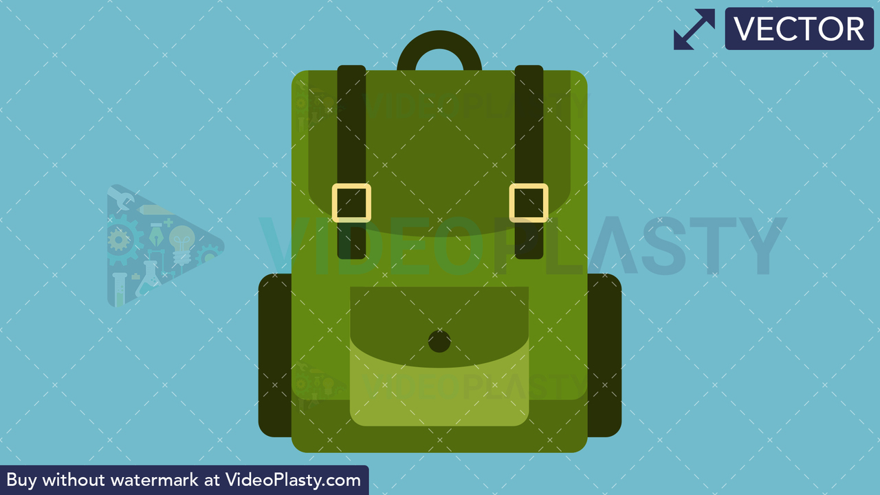 Camping Bag Flat Icon Vector Clipart