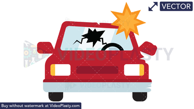 Car Crash Icon Vector Clipart