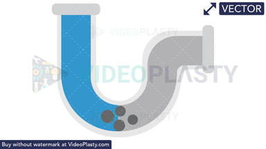 Clogged Pipe Icon Vector Clipart