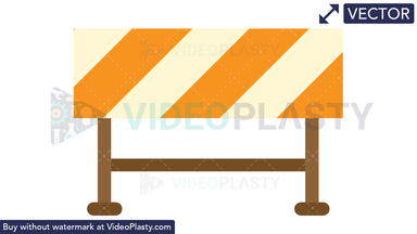 Construction Barrier Icon Vector Clipart