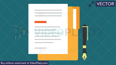 Contract Flat Icon Vector Clipart