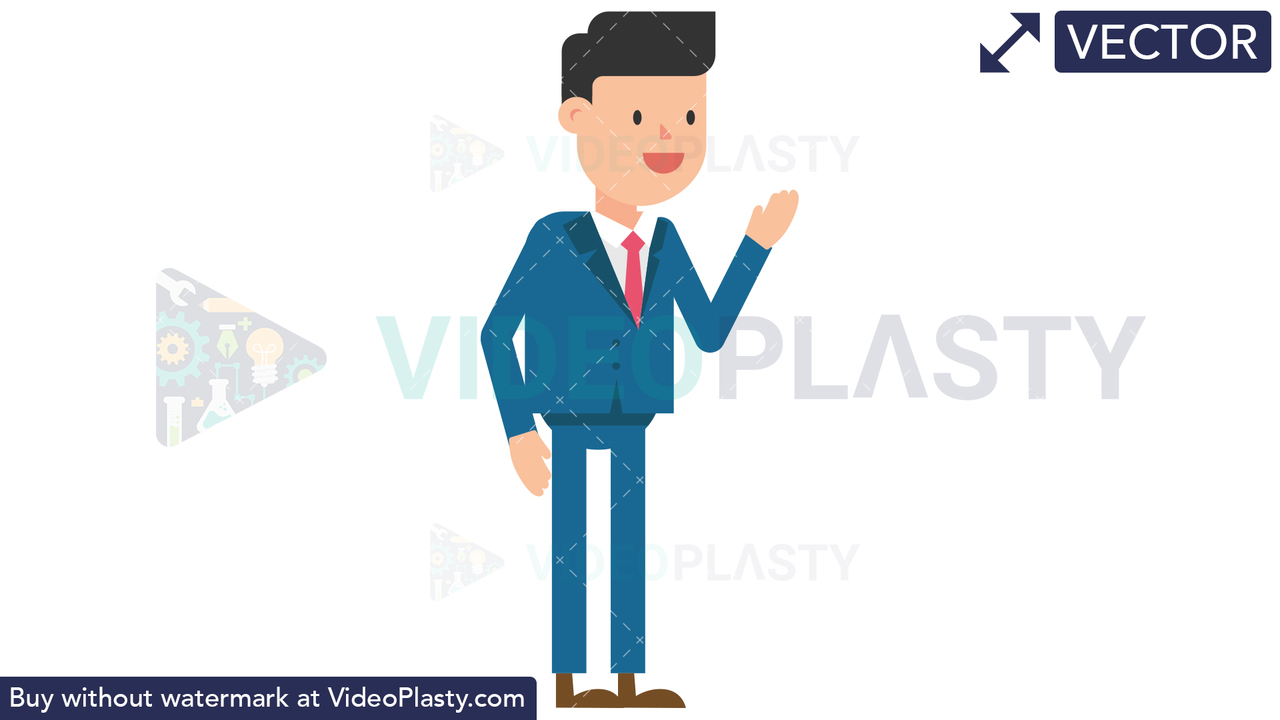 Corporate Man Discussing Vector Clipart