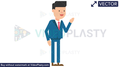 Corporate Man Discussing Vector Clipart
