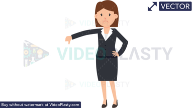 Corporate Woman Disapproving Vector Clipart