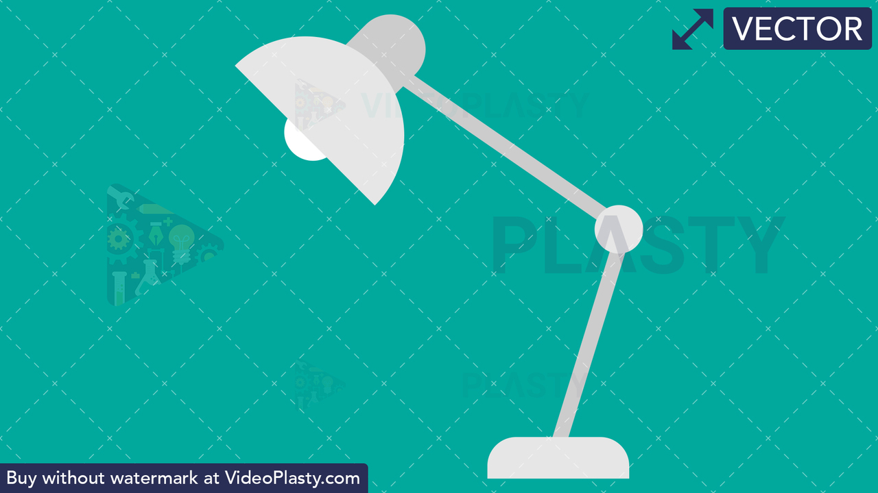 Desk Lamp Flat Icon Vector Clipart