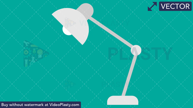 Desk Lamp Flat Icon Vector Clipart