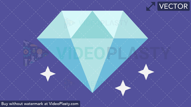 Diamond Flat Icon Vector Clipart