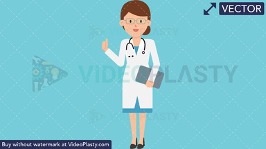 Doctor Thumbs Up Vector Clipart