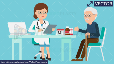 Doctor with Patient Vector Clipart