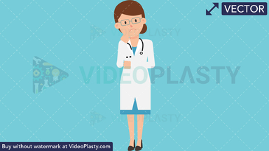 Doctor Worried Vector Clipart
