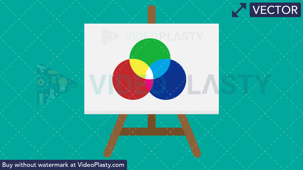 Easel with Canvas Vector Clipart