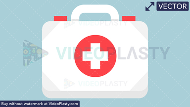 First Aid Kit Flat Icon Vector Clipart