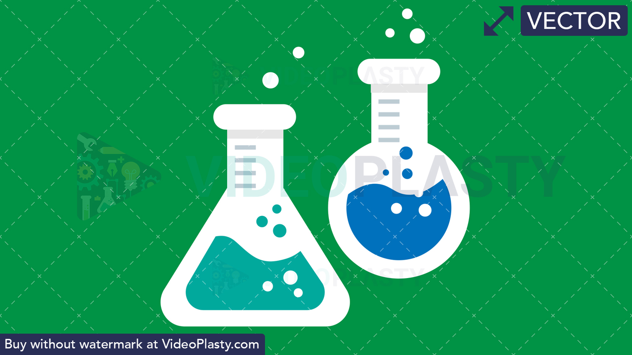 Flasks Flat Icon Vector Clipart