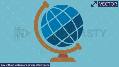 Globe Flat Icon Vector Clipart