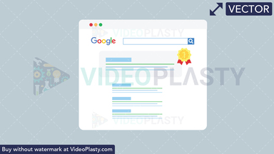 Google SEO Ranking Vector Clipart