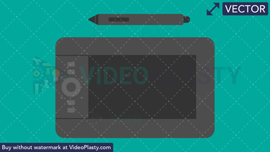 Graphic Tablet Flat Icon Vector Clipart