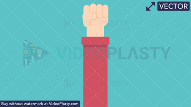 Hand Gesture: Closed Fist Vector Clipart