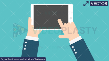 Hand Gesture: Holding a Tablet Vector Clipart