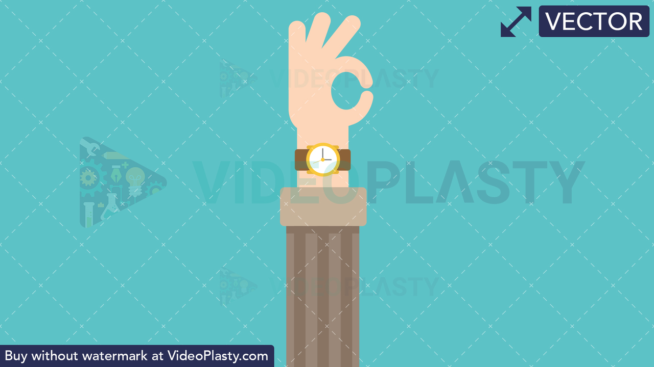Hand Gesture: Ok Vector Clipart