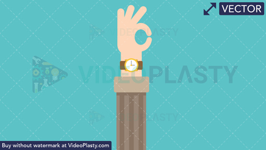 Hand Gesture: Ok Vector Clipart