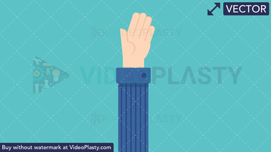Hand Gesture: Open Palm Vector Clipart