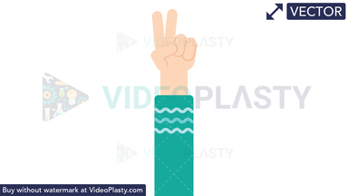 Hand Gesture: Peace sign Vector Clipart