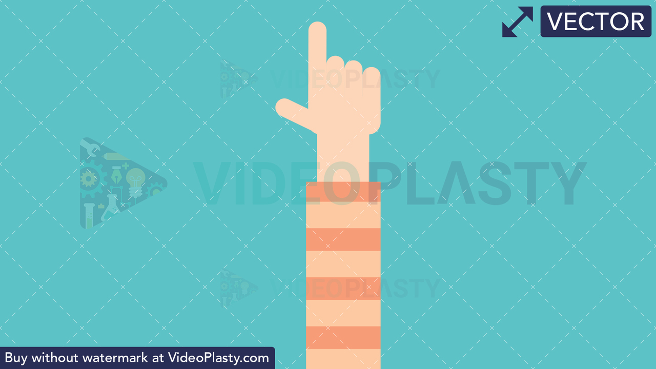 Hand Gesture: Pointing Vector Clipart