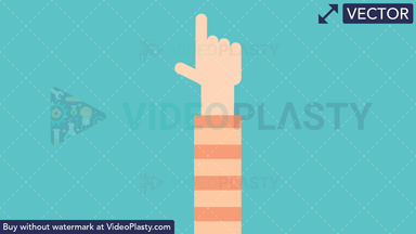 Hand Gesture: Pointing Vector Clipart