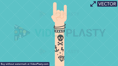 Hand Gesture: Rock Sign Vector Clipart
