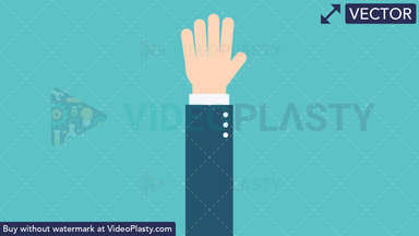 Hand Gesture: Waving Vector Clipart