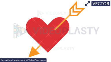 Heart and Arrow Vector Clipart