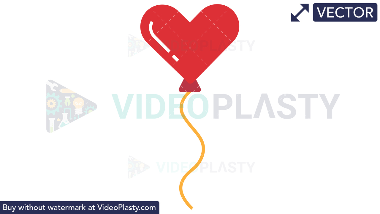 Heart Baloon Vector Clipart