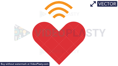 Heart Wifi Vector Clipart