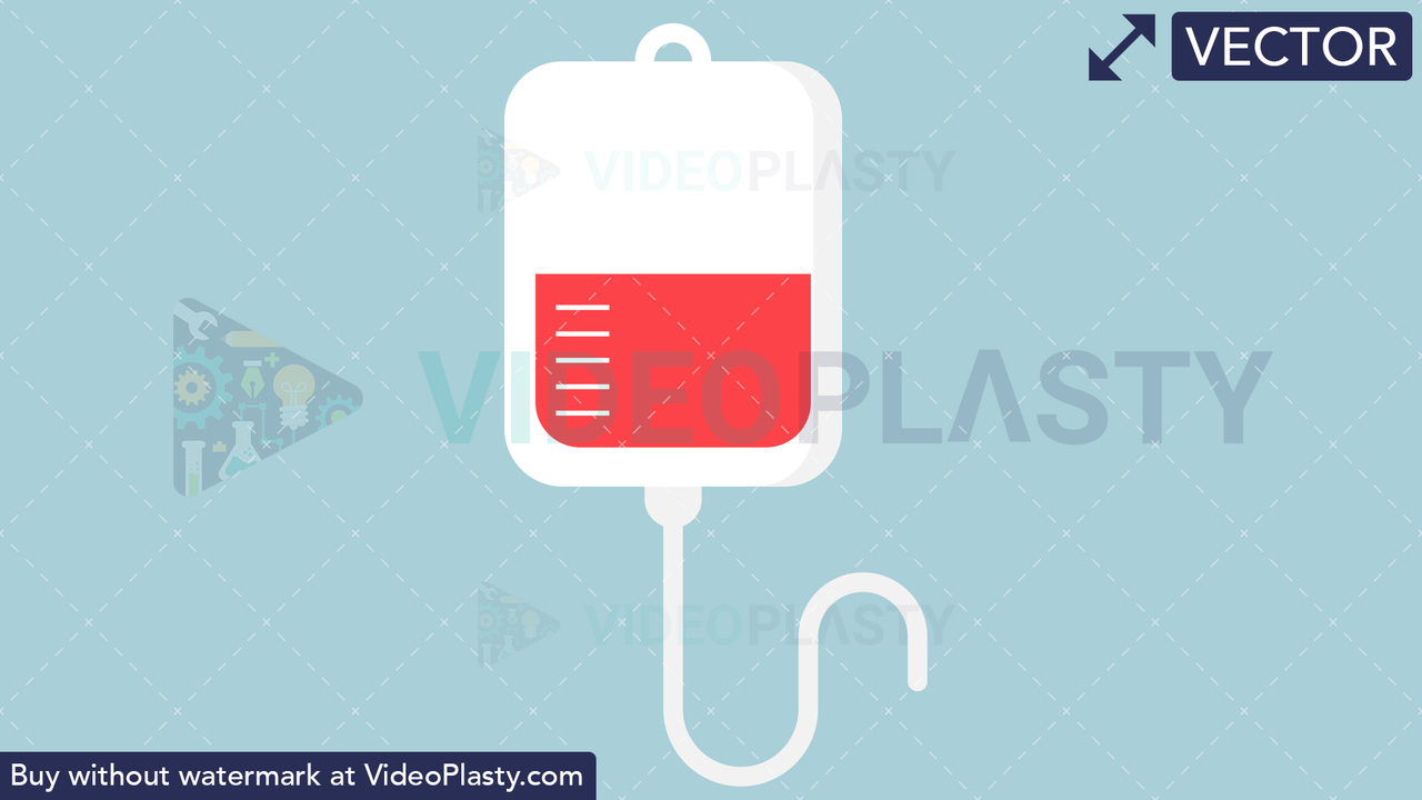 IV Bag Flat Icon Vector Clipart