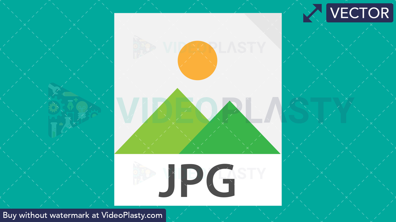 JPG Image Flat Icon Vector Clipart