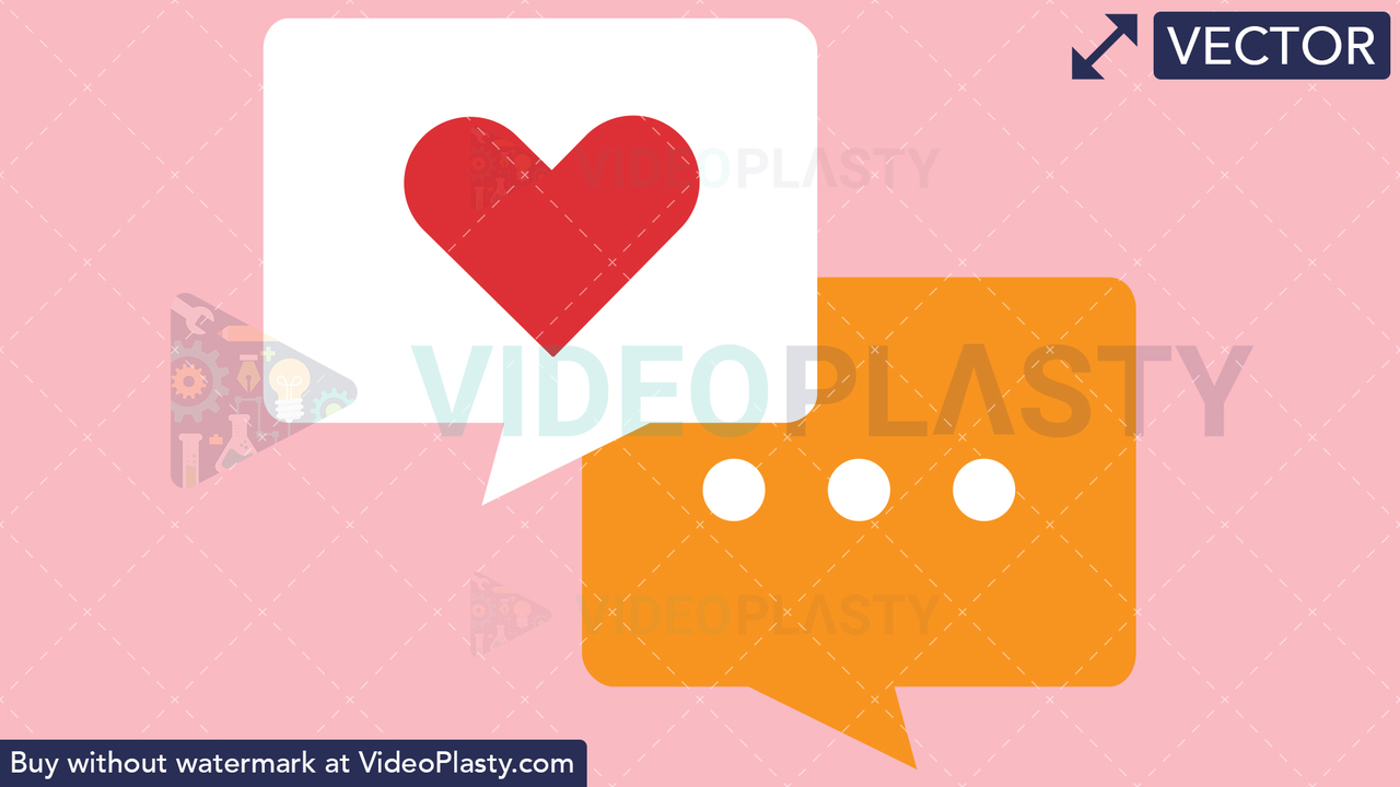 Lover's Chat Vector Clipart