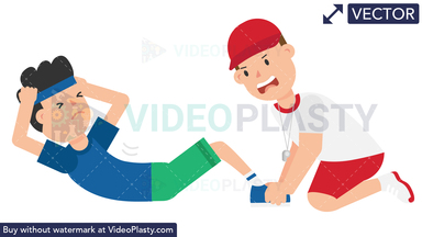 Man Doing Sit Ups Vector Clipart