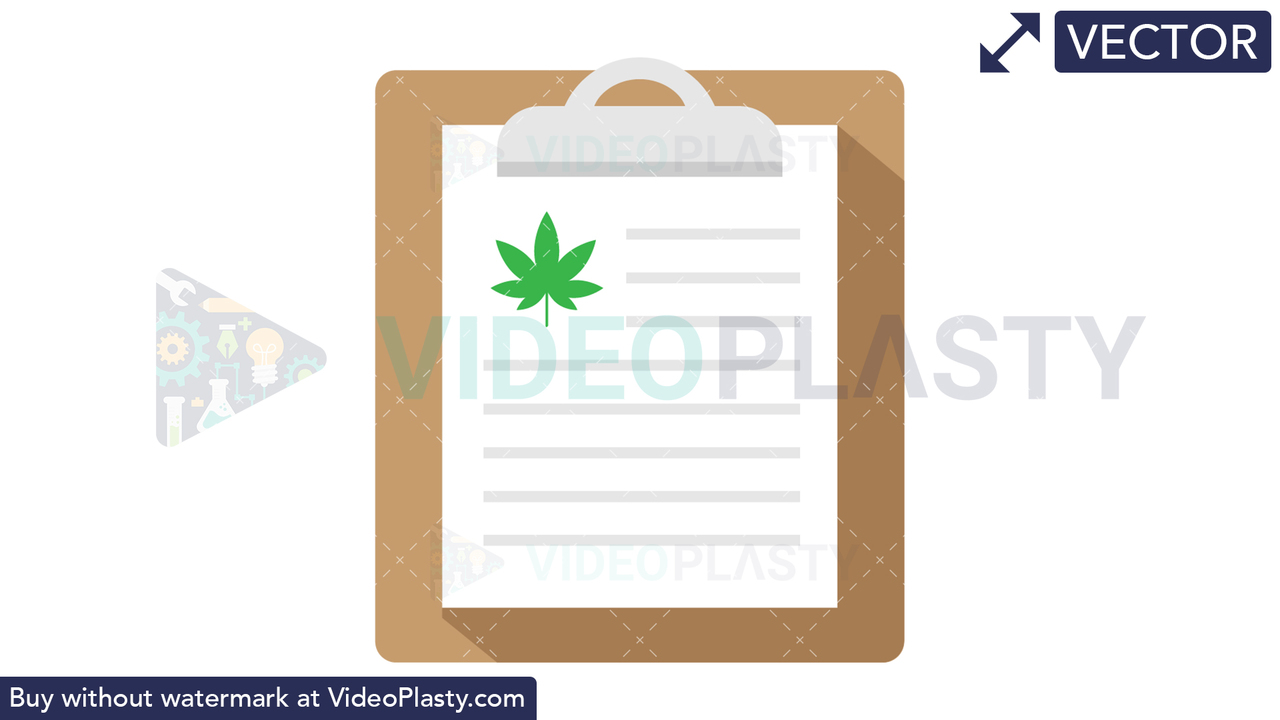Marijuana Clipboard Vector Clipart