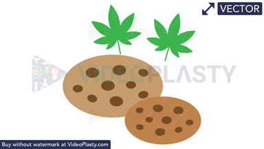 Marijuana Cookies Vector Clipart