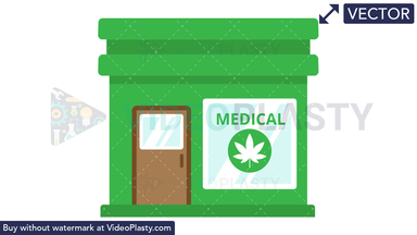 Marijuana Dispensary Vector Clipart