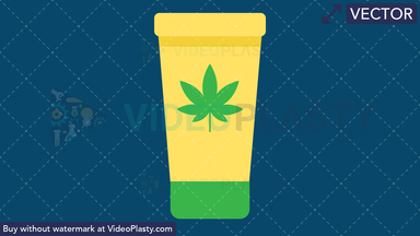 Marijuana Lotion Vector Clipart