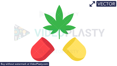 Marijuana Open Capsule Vector Clipart