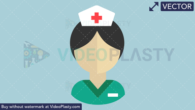 Medical Nurse Flat Icon Vector Clipart
