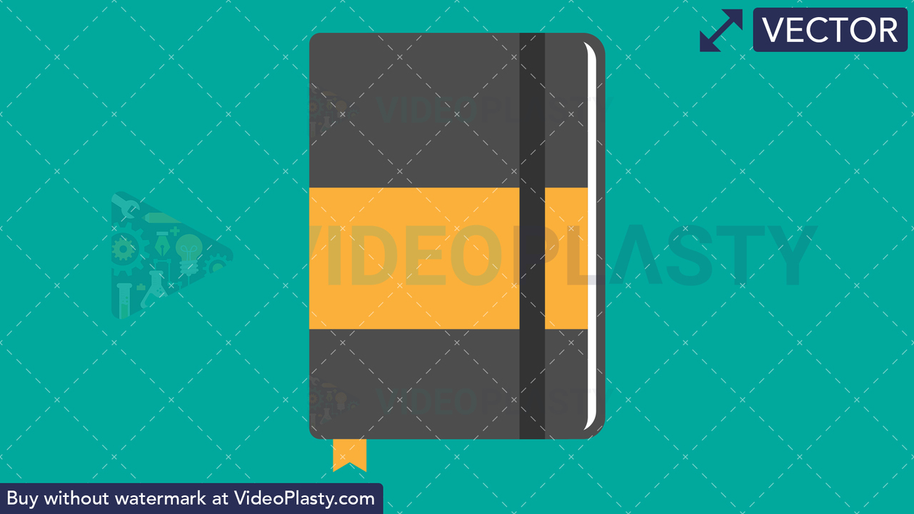 Notebook Flat Icon Vector Clipart