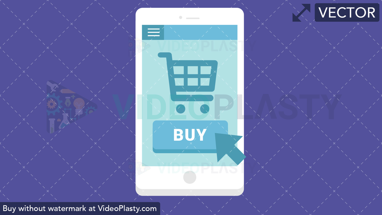 Online Shopping Flat Icon Vector Clipart