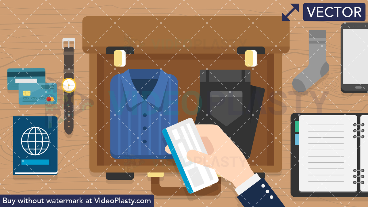 Packing Scene Vector Clipart
